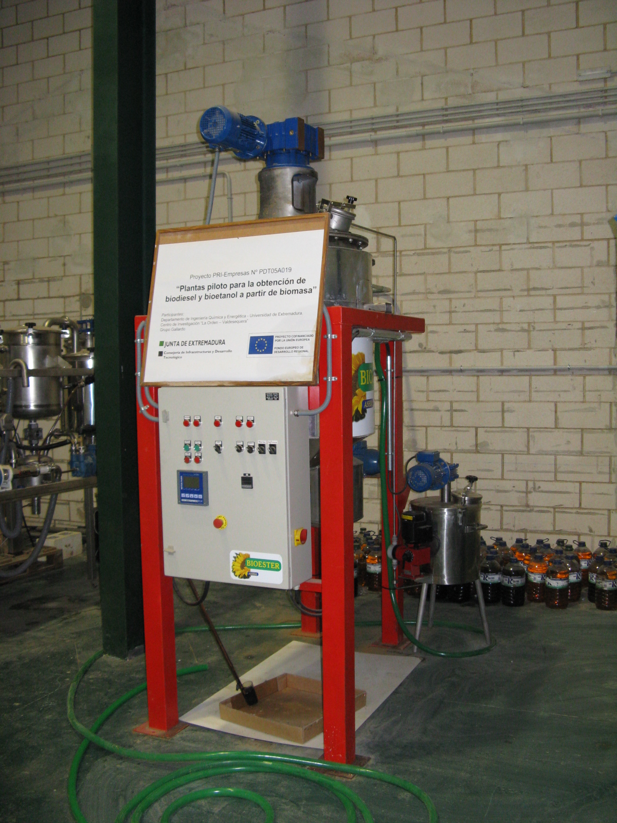 Pilot plant for biodiesel production